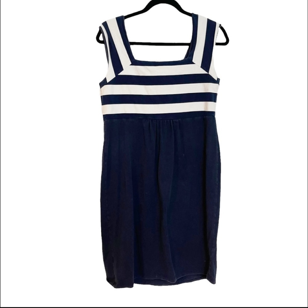 Angel Maternity Stripe Square Neck Mini Dress Black Medium NWOT